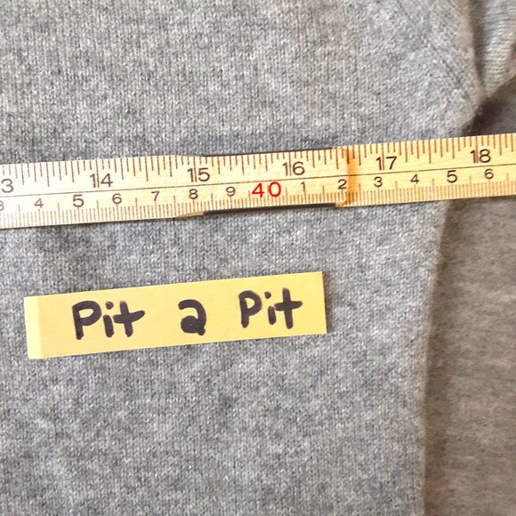 Vintage Chandler Hill 100% Cashmere Sweater Size SMALL Long Sleeve Gray Pullover - Picture 5 of 7